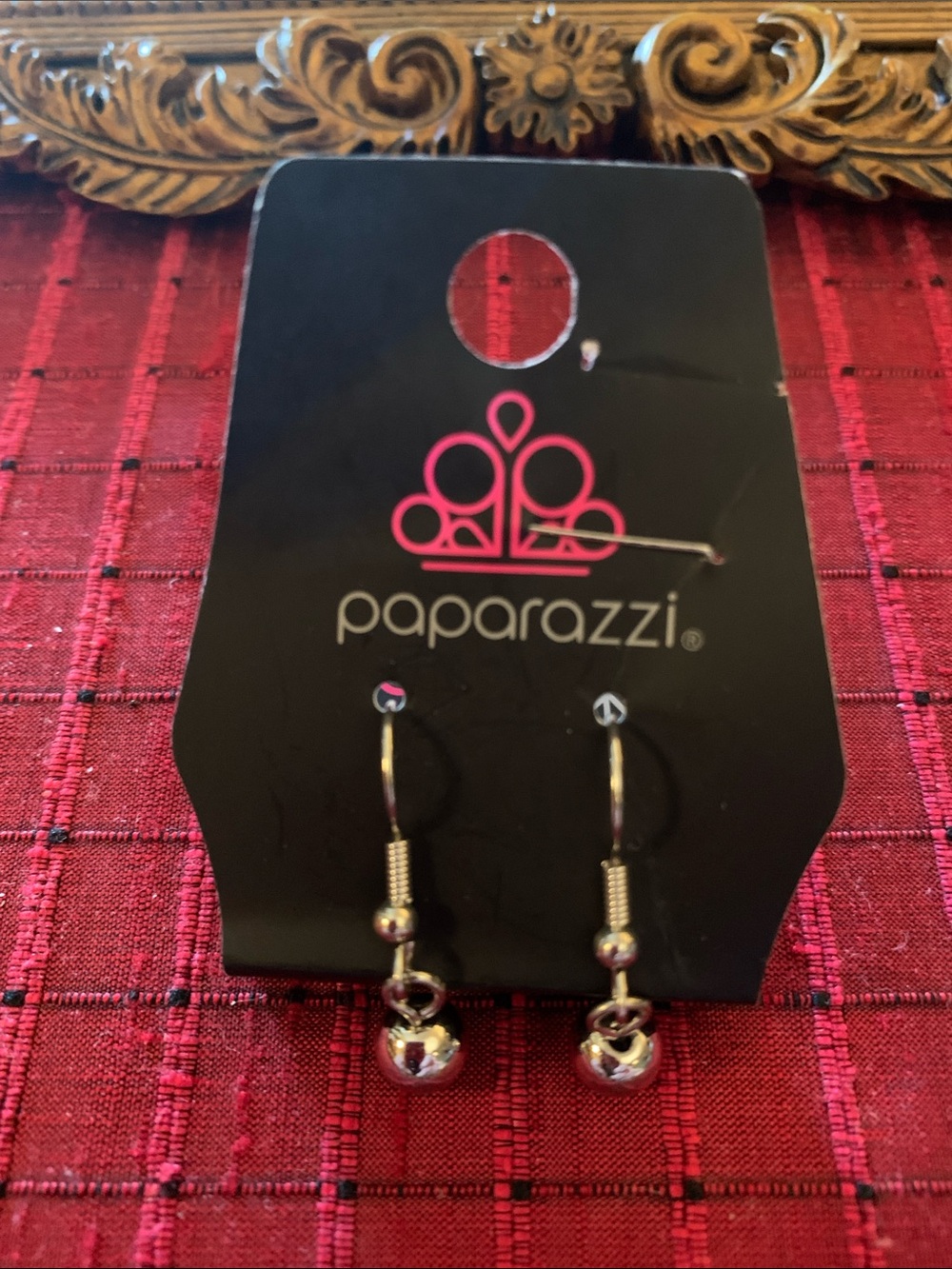 paparazzi Silver Dangle Ball Earrings